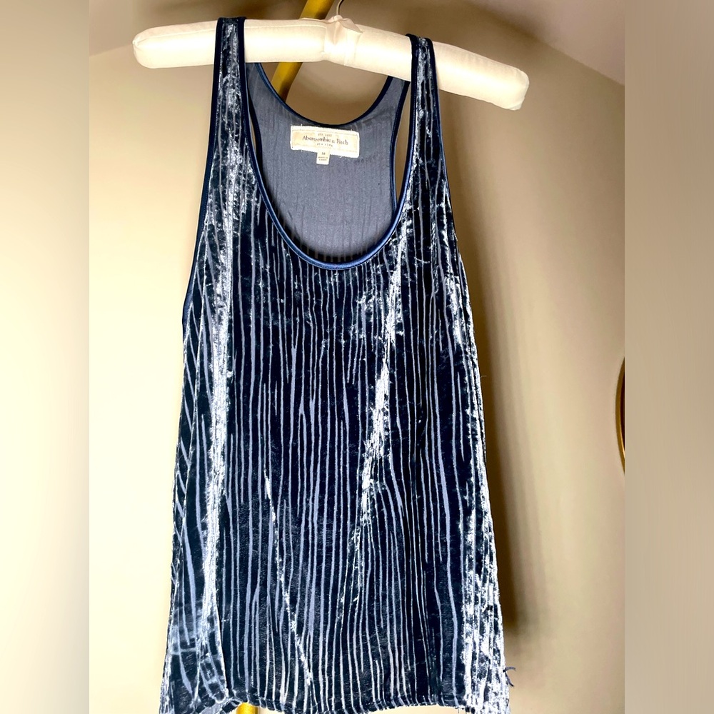 Abercrombie crushed velvet tank sz med